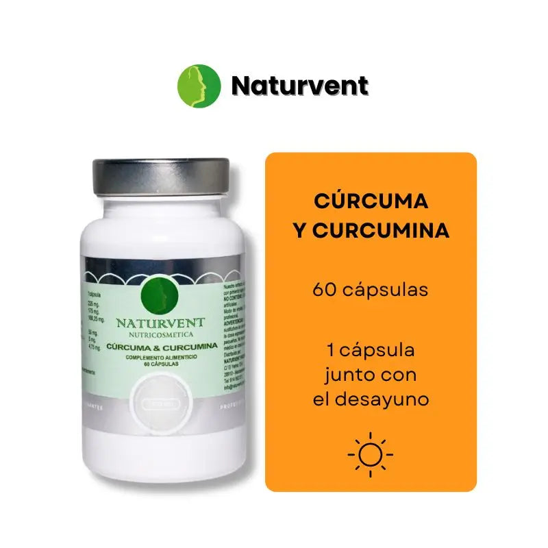 Naturvent Anti-inflammatory Turmeric & Curcumin With 95% Curcumin, 60 capsules