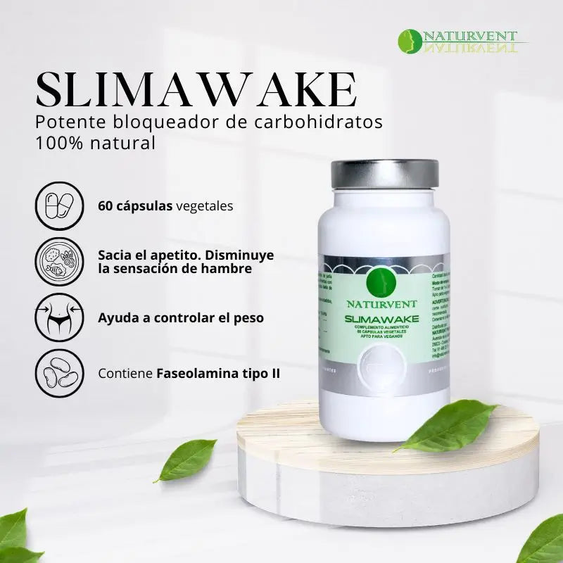 Naturvent Slimawake Carbohydrate Blocker, 60 capsules