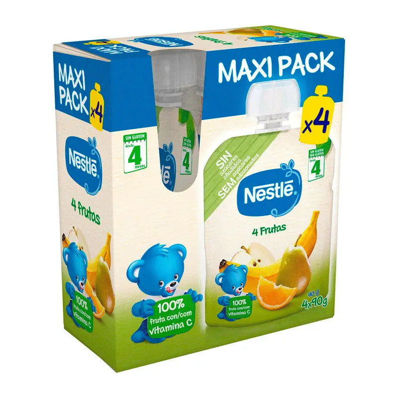Nestlé Sachet 4 Fruit, 4X90 g