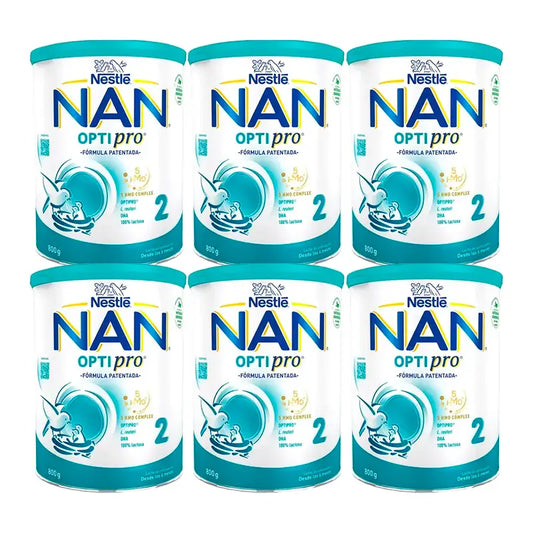 Nestlé Nan Optipro 2 Formula milk, 6 x 800g