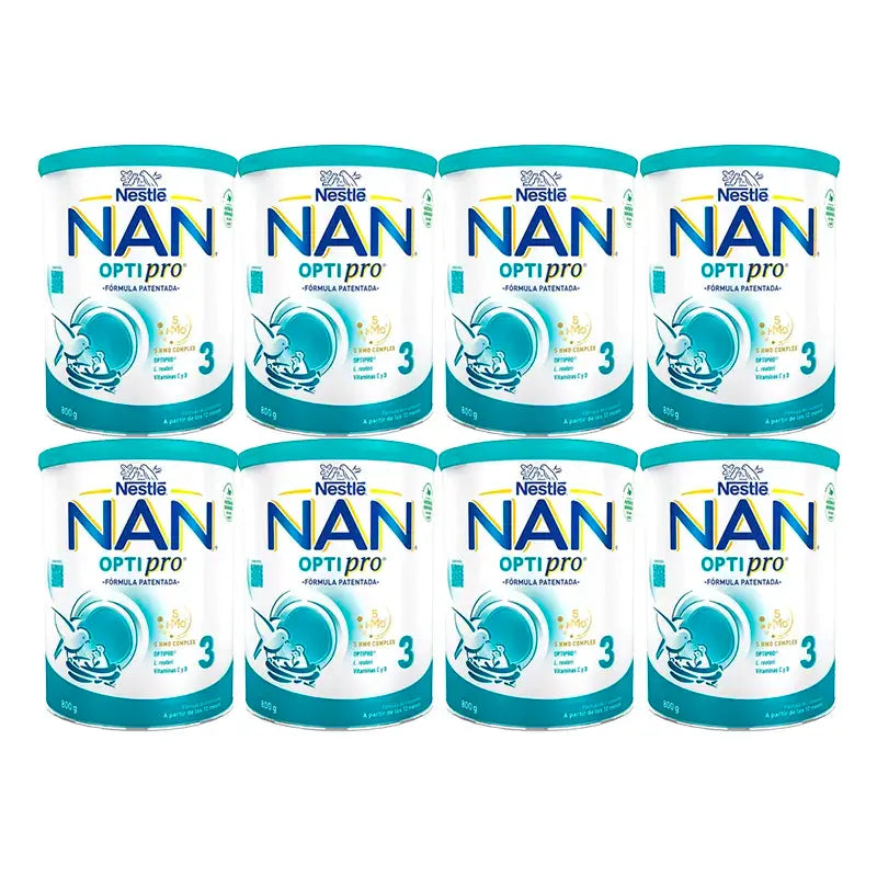 Nestlé Nan Optipro 3 Growing-Up Milk, 8X800g