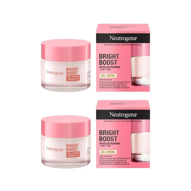 Neutrogena Bright Boost Anti-Aging Moisturising Face Cream, 2X50 Ml