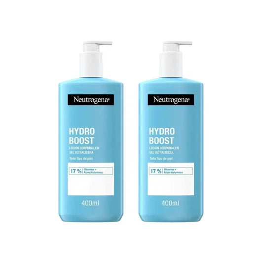 Neutrogena Hydro Boost Ultra Light Moisturising Body Gel Cream, 2X400 Ml