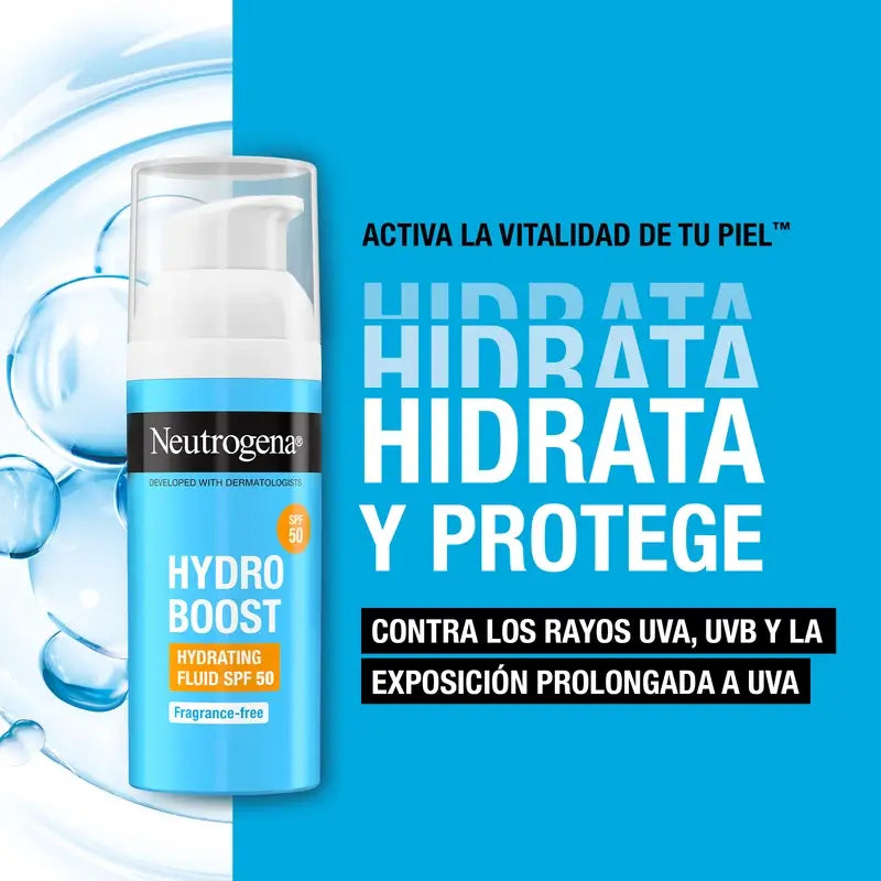 Neutrogena Hydro Boost Face Moisturising Fluid Cream SPF 50, 50 ml
