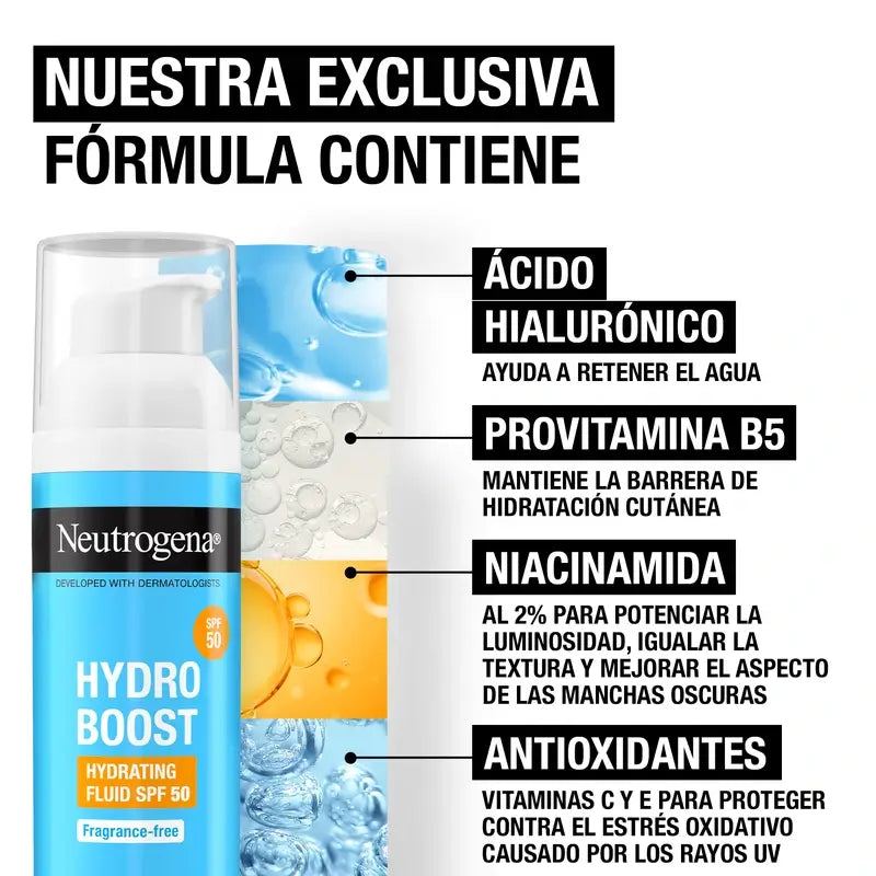 Neutrogena Hydro Boost Face Moisturising Fluid Cream SPF 50, 50 ml