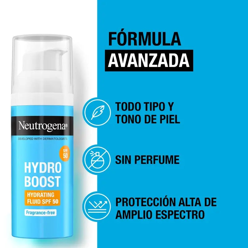 Neutrogena Hydro Boost Face Moisturising Fluid Cream SPF 50, 50 ml