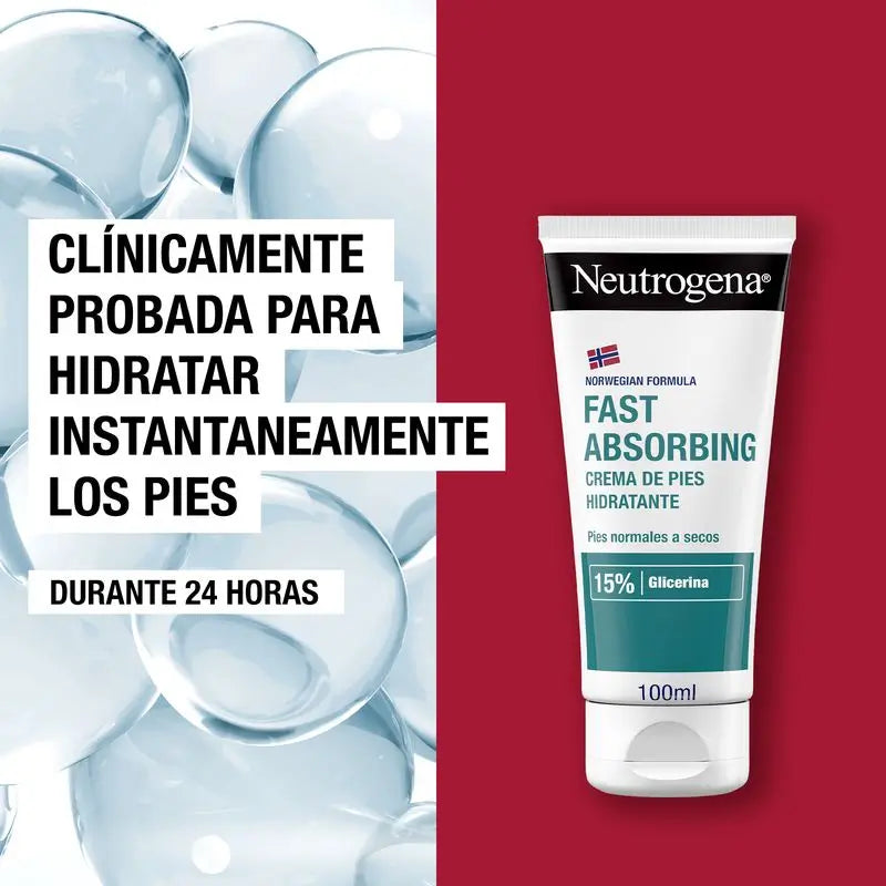 Neutrogena Immediate Absorption Moisturising Foot Cream, 100ml