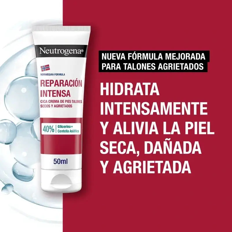 Neutrogena Intense Repair Cica Cracked Heel Foot Cream, 2X50 Ml