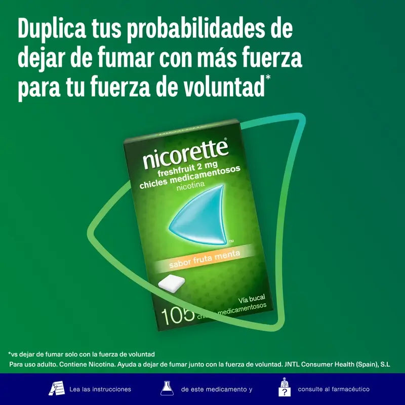 Nicorette Freshfruit 2 mg 105 Chewing gum