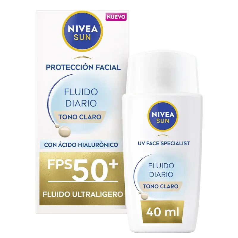 Nivea Sun Ultra Light Daily Face Fluid Light Tone Spf50+ 40Ml