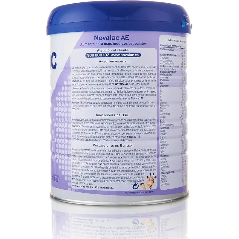 Novalac Ae Infant Milk 0-36 Months, Anti-constipation , 800 g