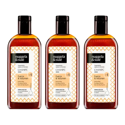 Nuggela & Sule Shampoo Premium Onion Extract Weak & Greasy Hair, 3 x 250 ml Pack