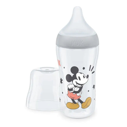 Nuk Perfect Match Pp Silicone Baby Bottle 0-6M M-Flow Mickey Mouse Grey , 260 ml