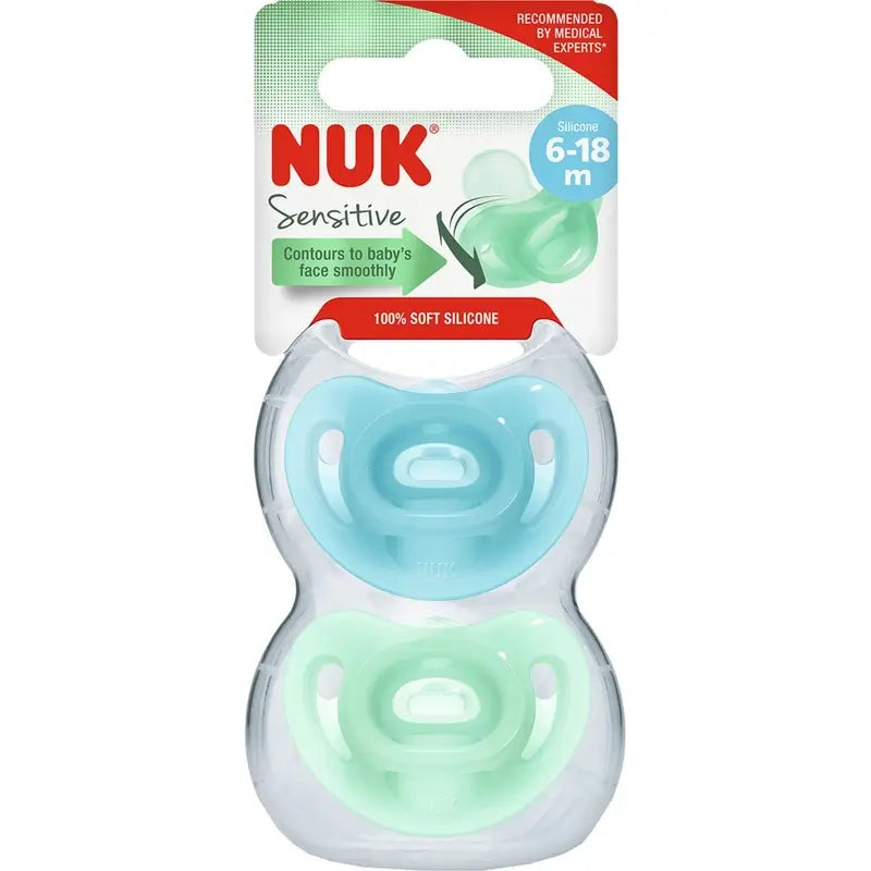 Nuk Sensitive Pacifier 6-18 Silicone 2Ud.