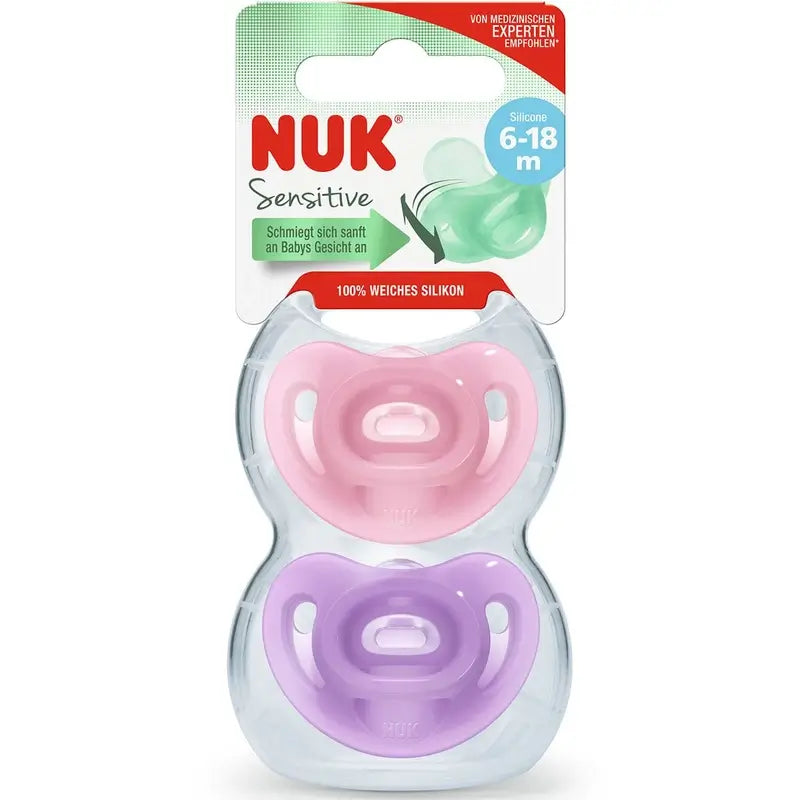 Nuk Sensitive Pacifier 6-18 Silicone 2Ud.