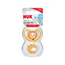 Nuk Pacifier Space Leon/Sol T2 6-18M Silicone , 2 units