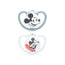 Nuk Pacifier Space Mickey Mouse Grey T1 0-6M Silicone , 2 units