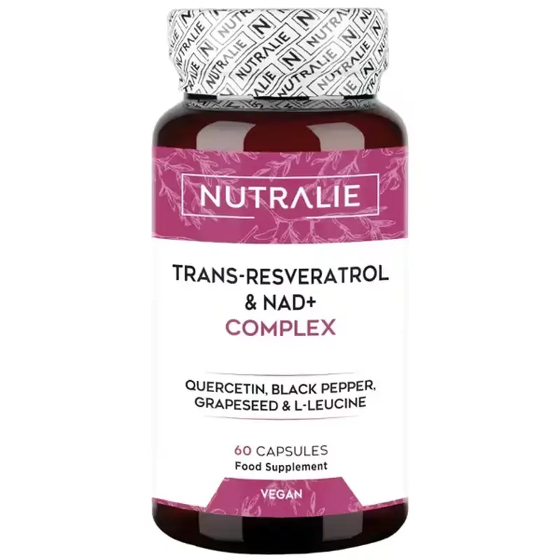 Nutralie Trans Resveratrol & Nad+ Complex With Quercetin + Piperine, 60 capsules