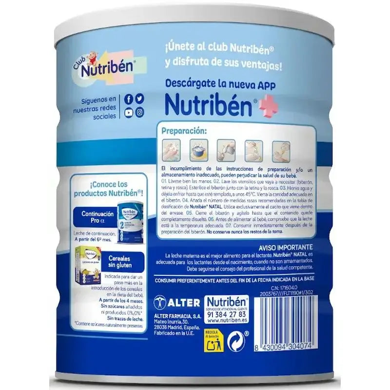 Nutribén Natal Pro-Alpha Milk Starter Milk, 400 g