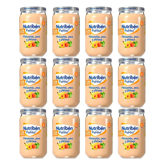 Nutriben Potito Peach, Pear & Banana , 12 x 235 grams