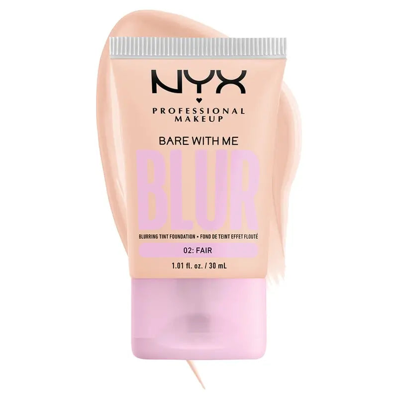 Nyx Bare With Me Blur Foundation Matte Finish Fair Shade, 30 ml
