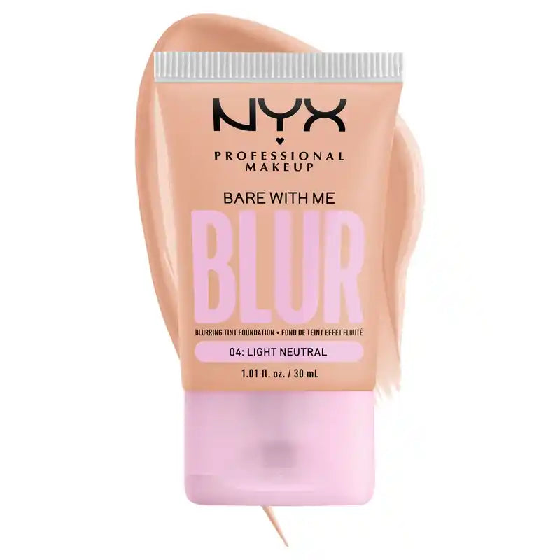 Nyx Bare With Me Blur Skin Tint, Blurring Foundation, Matte Finish, Shade 04 , 30 ml