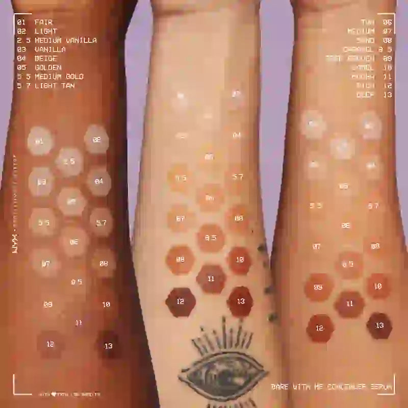 Nyx Bare With Me Serum Concealer, Mocha Shade. Vegan Formula. , 9.6 ml