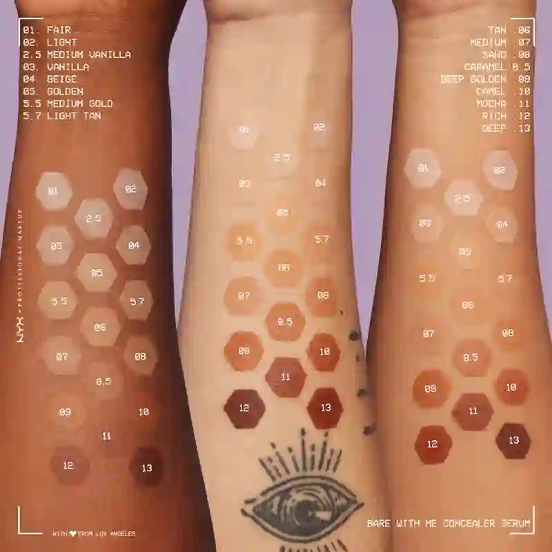 Nyx Bare With Me Serum Concealer Vanilla Shade 03 , 9,6 ml