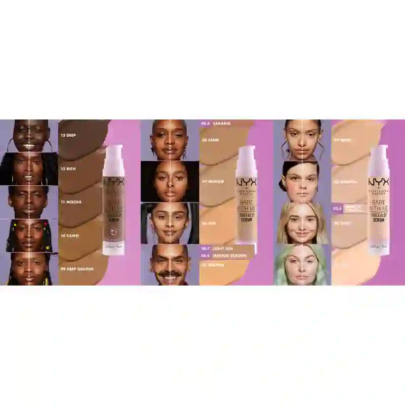 Nyx Bare With Me Serum Concelear, Shade Medium Vanilla. Vegan Formula. Available in 12 shades. , 9.6 ml