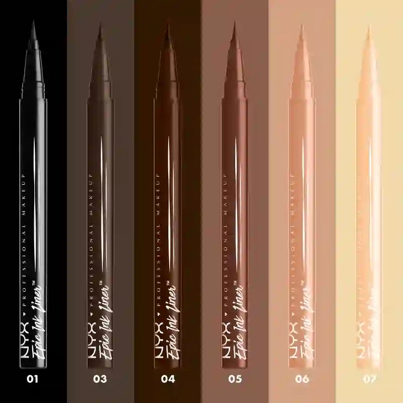 Nyx Eyeliner Waterproof Epic Ink Liner, Brush Tip, Waterproof , 1 ml