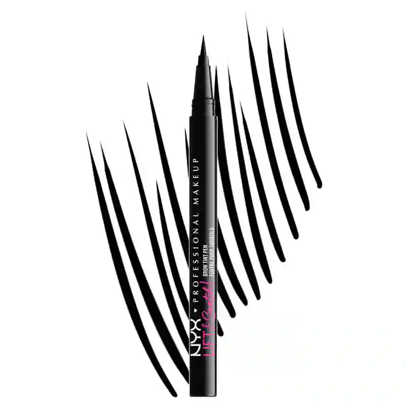 Nyx Brow Tint Pen Lift&Snatch! Brow Tint Pen, Long Lasting 16H, Vegan Formula, Shade Black , 1 ml