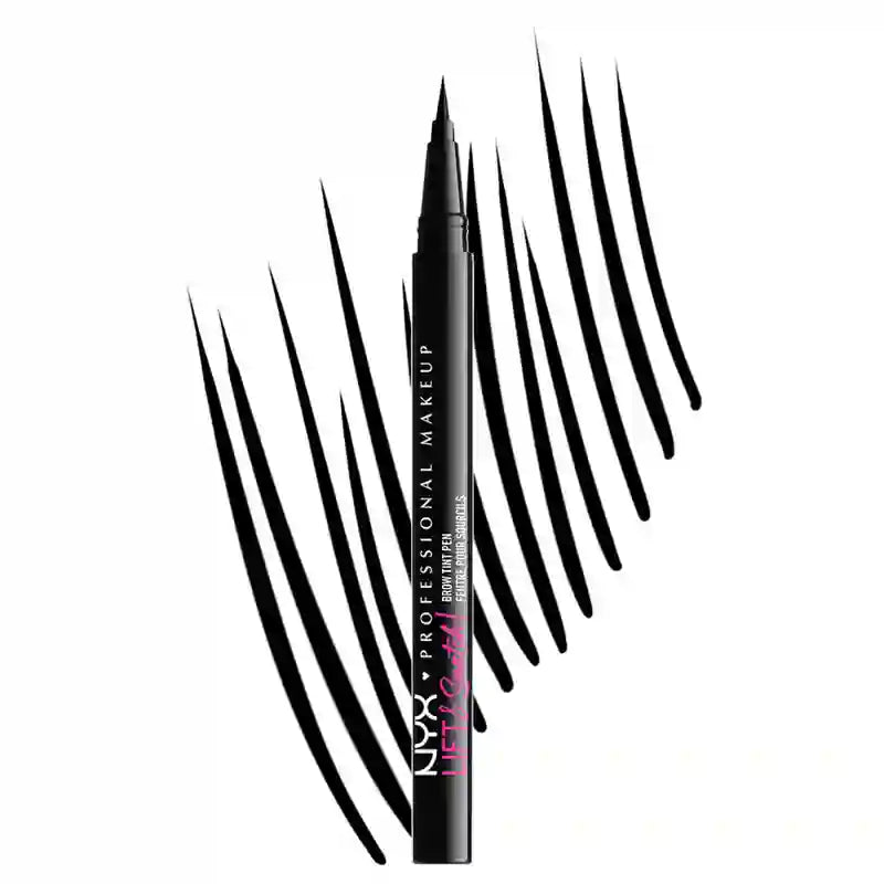 Nyx Brow Tint Pen Lift&Snatch! Brow Tint Pen, Long Lasting 16H, Vegan Formula, Shade Black , 1 ml