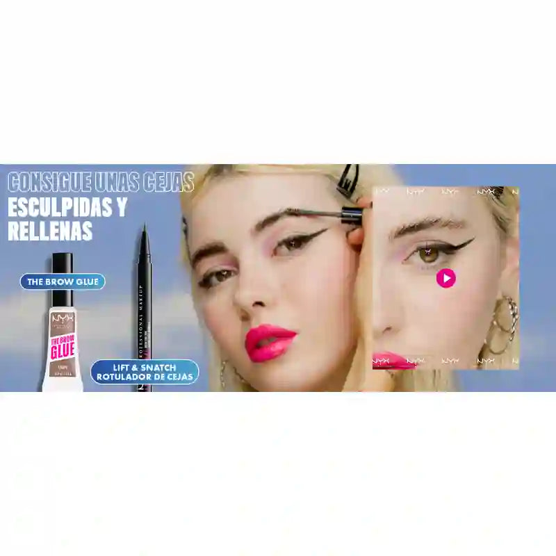 Nyx Brow Tint Pen Lift&Snatch! Brow Tint Pen, Long Lasting 16H, Vegan Formula, Shade Black , 1 ml