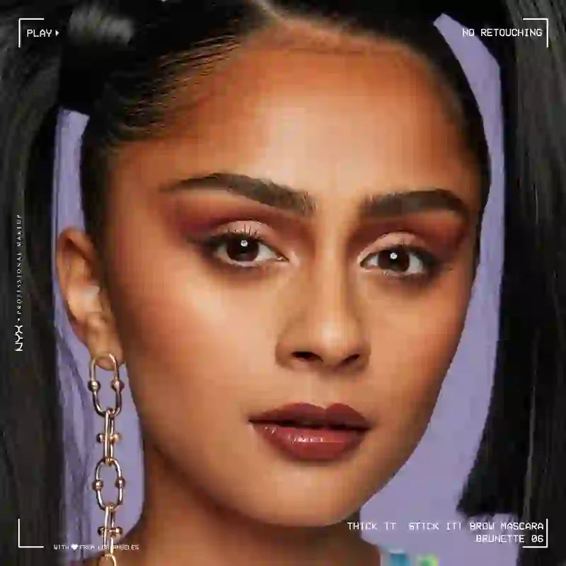 Nyx Thick It Stick It Mascara. Long Lasting. Natural Finish. Brunette shade, 7 ml