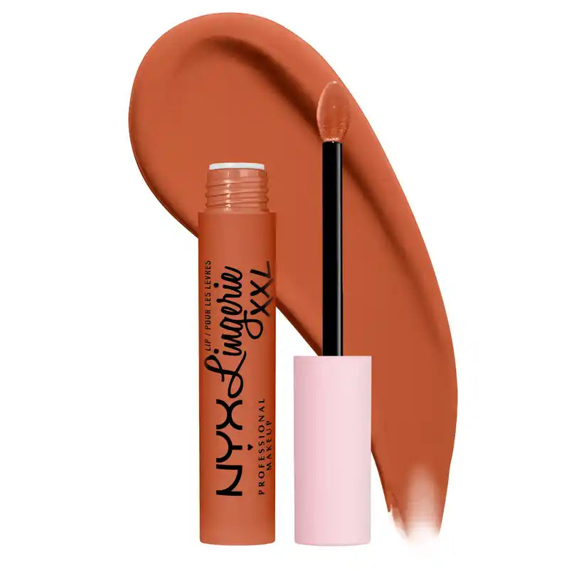 Nyx Lipstick Lip Lingerie Xxl Fuego Long Wear, 100% Matte Coverage, Warm Gettin Shade , 4 ml
