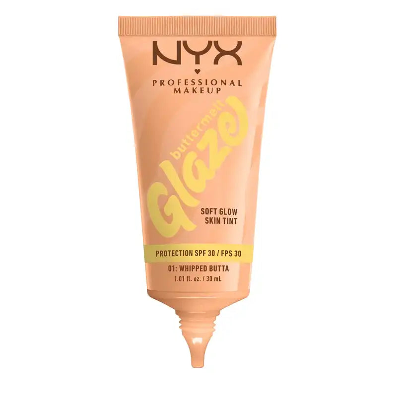Nyx Skin Tint Buttermelt Glaze Soft Glow + Protection Spf/Fps 30 , 30 ml