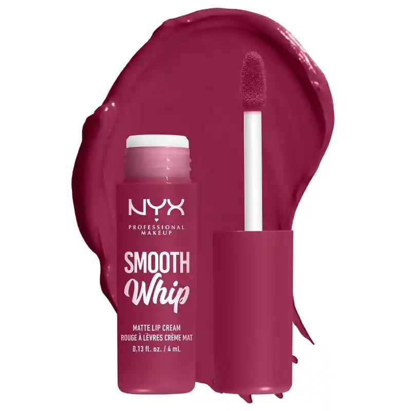 Nyx Smooth Whip Matte Lip Cream, Creamy Liquid Lipstick, Matte, Shade Fuzzy Slippers 08 , 4 ml