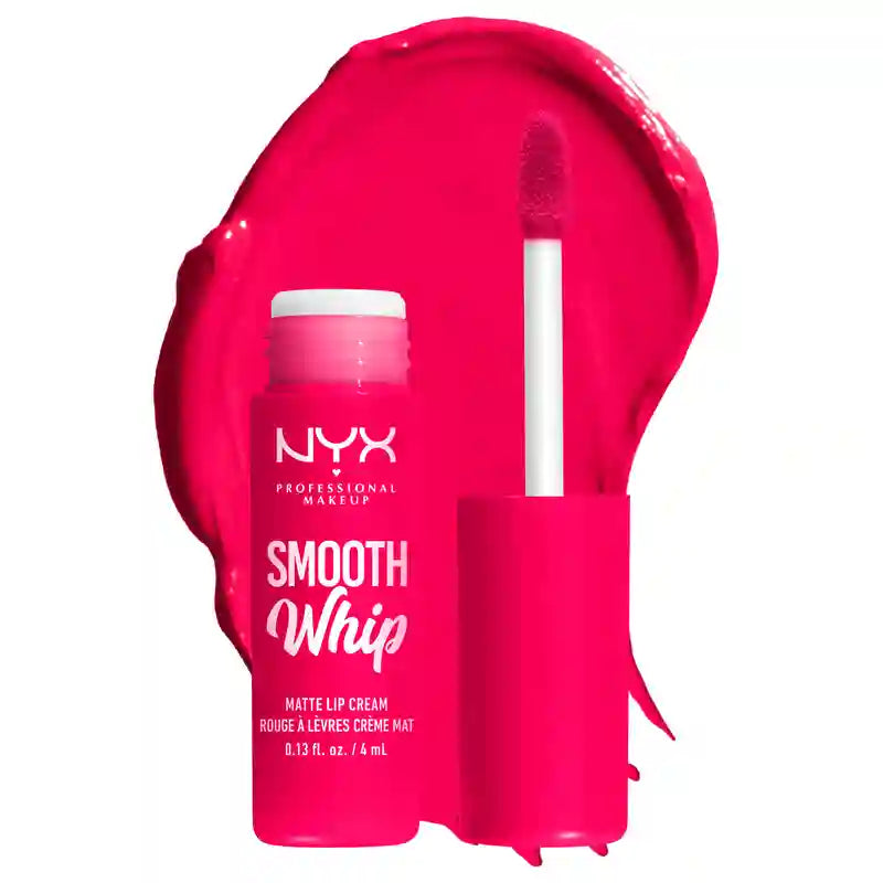 Nyx Smooth Whip Matte Lip Cream, Creamy Liquid Lipstick, Matte, Shade Pillow Fight , 4 ml