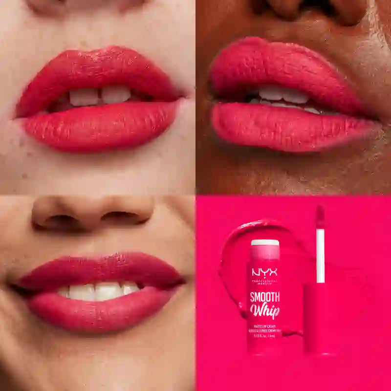 Nyx Smooth Whip Matte Lip Cream, Creamy Liquid Lipstick, Matte, Shade Pillow Fight , 4 ml