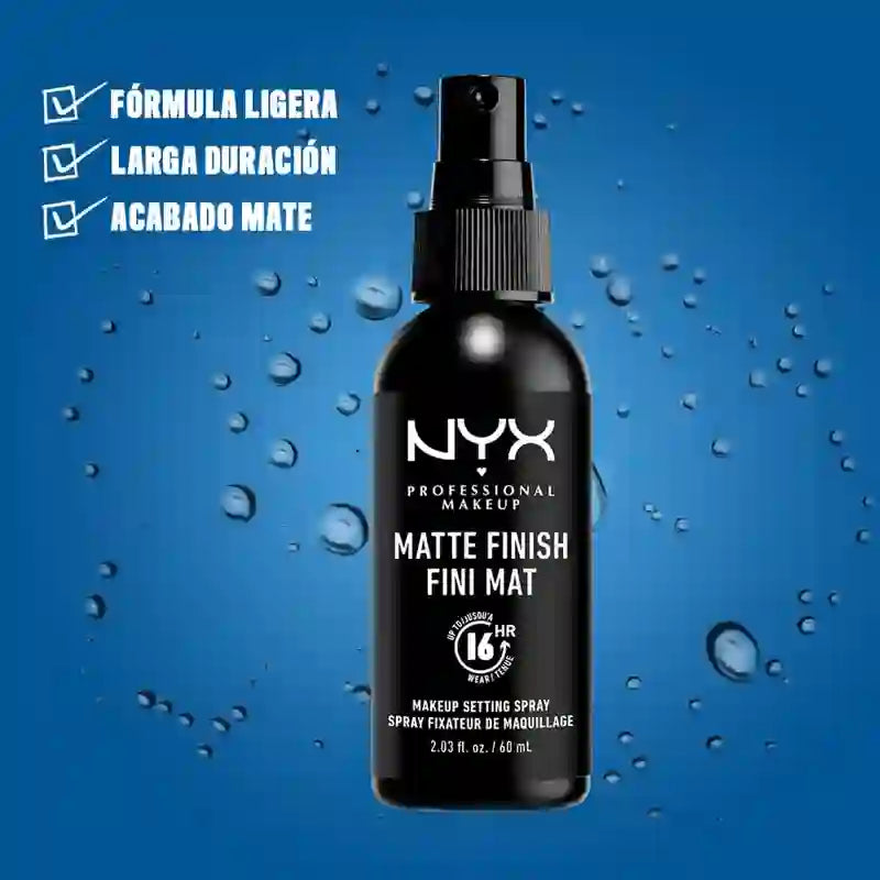 Nyx Professional Makeup Fixing Spray Matte Finish, Long Lasting. , 60 ml