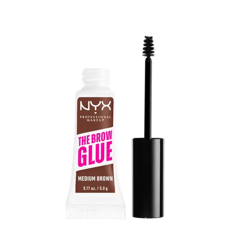 Nyx The Brow Glue, Long Lasting Brow Gel, Shade 02 Medium Brown , 5 gr