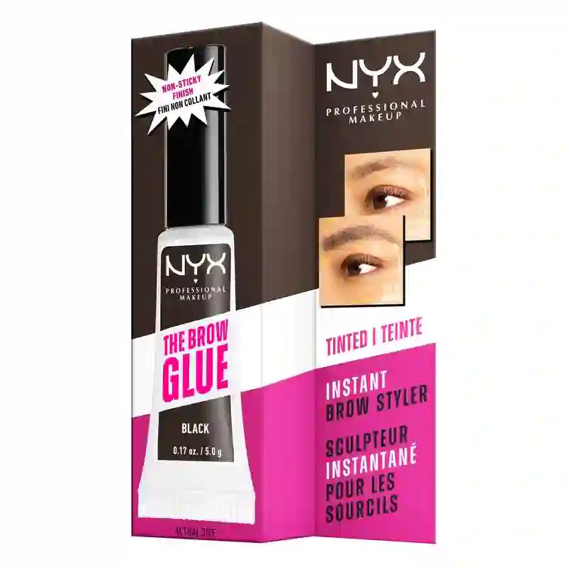 Nyx The Brow Glue, Long Lasting Brow Glue Gel, Shade Black Brown , 5 g