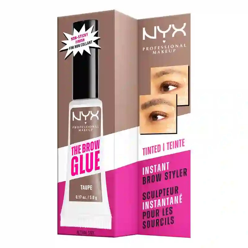 Nyx The Brow Glue, Long Lasting Brow Gel, Shade Taupe 02 , 5 g