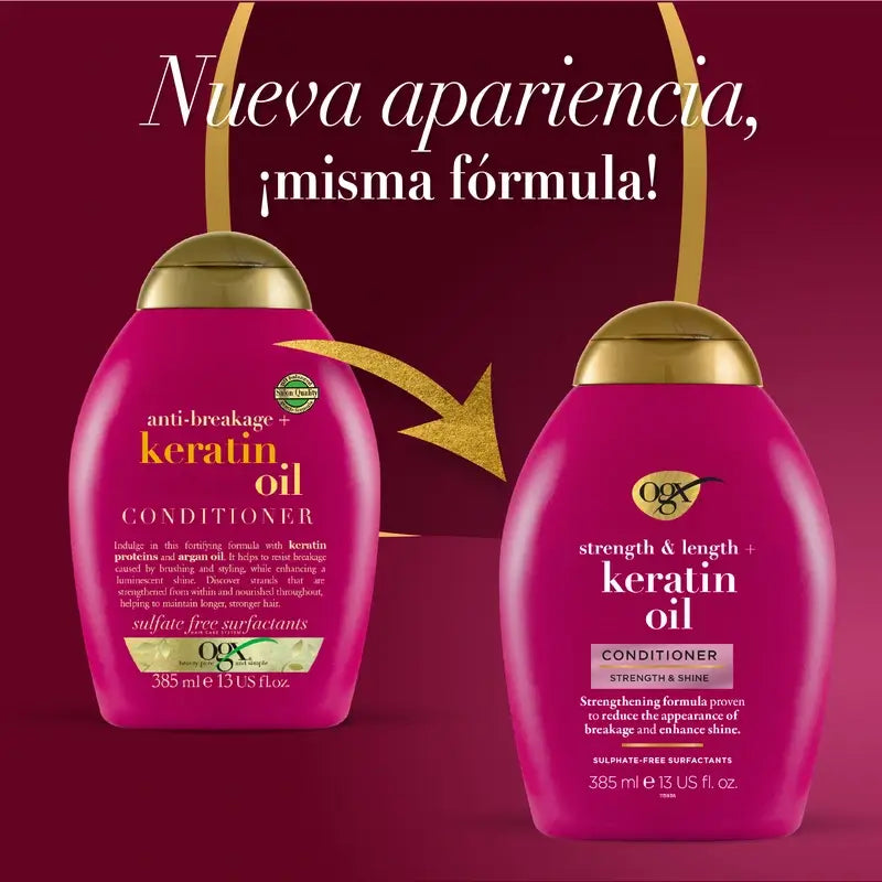 OGX Keratin Oil Conditioner, Brittle Hair, 385 ml