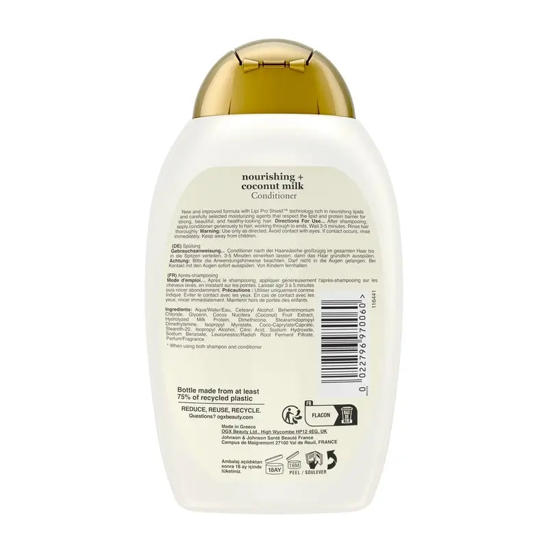 OGX Coconut Milk Conditioner, Dry Hair, 385 ml