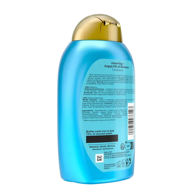 OGX Sulfate-Free Conditioner for Damaged Hair, Moroccan Argan Oil, Smoothes and Strengthens, 385 ml