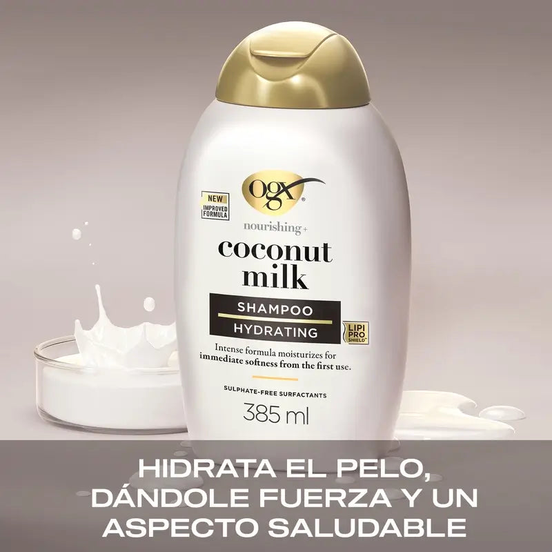 OGX Coconut Milk Shampoo, Dry Hair, 385 ml