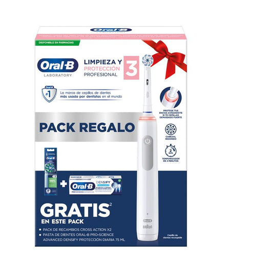 Pack Oral-B Professional Electric Toothbrush 3 + Densify Toothpaste + 2 Brush Heads