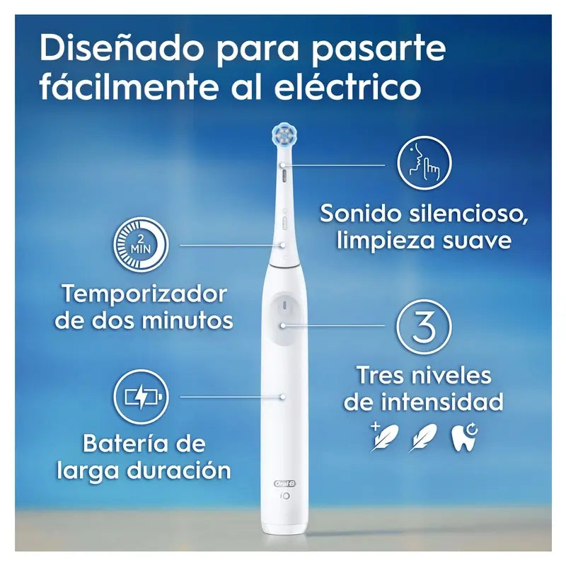 Oral B Braun Electric Toothbrush Io2 White, 2 Brush Heads, 1 pack