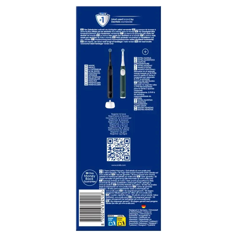 Oral-B Braun iO2 Double Night Pack Series Black / Forest Green